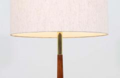  Modeline Mid Century Sculpted Walnut Brass Tripod Table Lamp by Modeline - 2288869