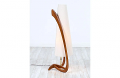  Modeline Mid Century Sculpted Walnut Floor Lamp by Modeline of California - 2430864