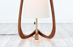  Modeline Mid Century Sculpted Walnut Floor Lamp by Modeline of California - 2430878