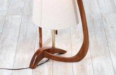  Modeline Mid Century Sculpted Walnut Floor Lamp by Modeline of California - 2430881