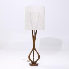  Modeline Modeline Mid Century Sculptural Walnut and Brass Table Lamps Pair - 4032601