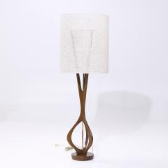  Modeline Modeline Mid Century Sculptural Walnut and Brass Table Lamps Pair - 4032606