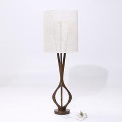  Modeline Modeline Mid Century Sculptural Walnut and Brass Table Lamps Pair - 4032608