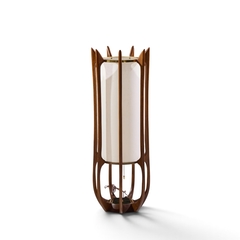  Modeline Modeline Model 635 Mid Century Sculptured Walnut and Brass Table Lamp - 4751590