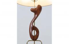  Modeline Modeline of California Sculpted Walnut Brass Table Lamps - 2241915