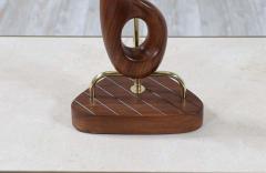  Modeline Modeline of California Sculpted Walnut Brass Table Lamps - 2241917