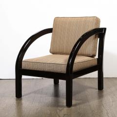  Modernage Furniture Company Art Deco Black Lacquer Streamlined Armchair by Modernage Furniture Company - 1649003