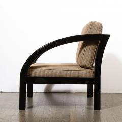  Modernage Furniture Company Art Deco Black Lacquer Streamlined Armchair by Modernage Furniture Company - 1649028