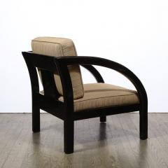  Modernage Furniture Company Art Deco Black Lacquer Streamlined Armchair by Modernage Furniture Company - 2551206