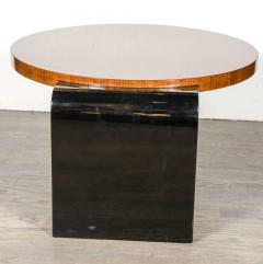  Modernage Furniture Company Streamline Art Deco Occasional Table in Walnut Black Lacquer by Modernage - 1507822