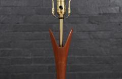  Modernera Lamp Co California Modern Sculpted Walnut Table Lamp by Modernera Co  - 4178908