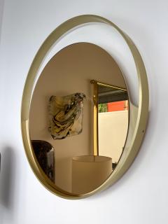  Modernindustria Brass Round Mirror Gold Tinted Glass by Modernindustria Italy 1970s - 2746644