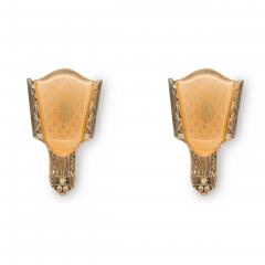  Moe Bridges Co SET of 4 Moe Bridges American Art Deco Slip Shade Sconces - 4657585