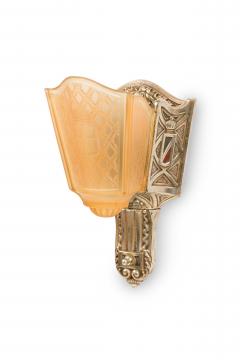  Moe Bridges Co SET of 4 Moe Bridges American Art Deco Slip Shade Sconces - 4657588