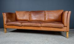  Mogens Hansen Mogens Hansen 3 Seat Cognac Leather Sofa Danish Design - 2200770