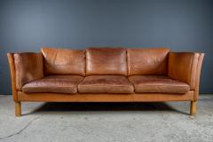  Mogens Hansen Mogens Hansen 3 Seat Cognac Leather Sofa Danish Design - 2200771