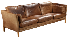 Mogens Hansen Mogens Hansen Cognac Leather 3 Seat Sofa - 2780127