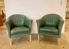  Mogens Hansen Pair of Danish Queen Leather Chairs Lars Kalmar for Mogens Hansen 80s - 1625958