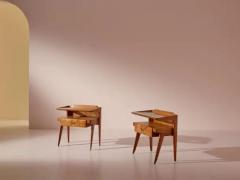  Molteni Consonni Molteni night stands in walnut and walnut burl Italy 1950s - 4013020