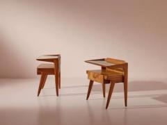  Molteni Consonni Molteni night stands in walnut and walnut burl Italy 1950s - 4013021