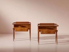  Molteni Consonni Molteni night stands in walnut and walnut burl Italy 1950s - 4013022