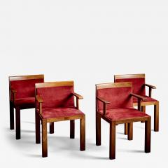  Molteni Consonni Set of 4 Teatro Arm Chairs by Aldo Rossi for Molteni - 3860104