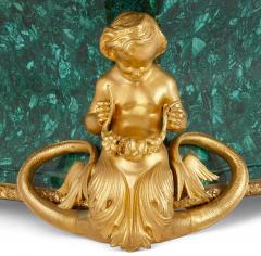  Monbro Fils Ain Antique gilt bronze and malachite casket by Monbro Fils Ain  - 2437344