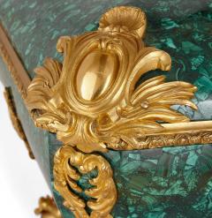  Monbro Fils Ain Antique gilt bronze and malachite casket by Monbro Fils Ain  - 2437348