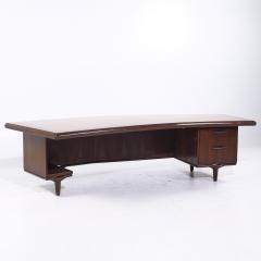  Monteverdi Young Monteverdi Young Signature Line Mid Century Walnut Boomerang Desk - 4119719