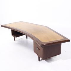  Monteverdi Young Monteverdi Young Signature Line Mid Century Walnut Boomerang Desk - 4119727