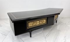  Monteverdi Young Monumental Monteverdi Young Boomerang Desk Gilded and Ebonized 1960s - 3805637