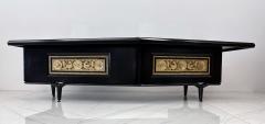  Monteverdi Young Monumental Monteverdi Young Boomerang Desk Gilded and Ebonized 1960s - 3805639