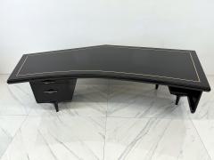  Monteverdi Young Monumental Monteverdi Young Boomerang Desk Gilded and Ebonized 1960s - 3805645