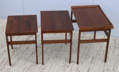  Moreddi 1960s Modern Walnut Teak Danish Nesting Tables By Moreddi - 2998911