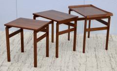  Moreddi 1960s Modern Walnut Teak Danish Nesting Tables By Moreddi - 2998912