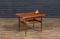  Moreddi Danish Modern Teak Side Table w Magazine Cane Shelf by Moreddi - 4183734