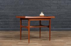  Moreddi Danish Modern Teak Side Table w Magazine Cane Shelf by Moreddi - 4183737