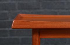  Moreddi Danish Modern Teak Side Table w Magazine Cane Shelf by Moreddi - 4183741
