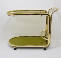  Morex Italian Golden Morex Italy Hollywood Regency Mirror Bar Cart Drinks Trolley 1970s - 4066446
