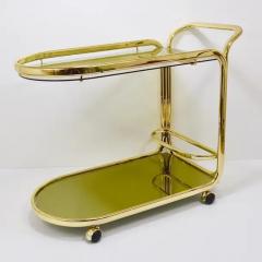 Morex Italian Golden Morex Italy Hollywood Regency Mirror Bar Cart Drinks Trolley 1970s - 4066457