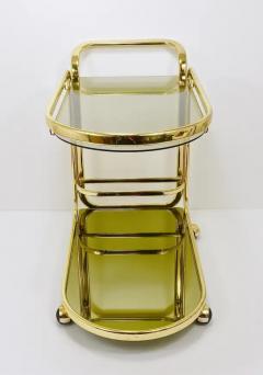  Morex Italian Golden Morex Italy Hollywood Regency Mirror Bar Cart Drinks Trolley 1970s - 4066460