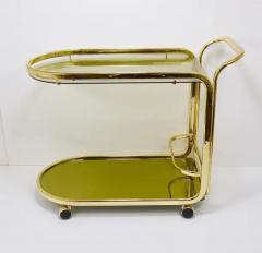  Morex Italian Golden Morex Italy Hollywood Regency Mirror Bar Cart Drinks Trolley 1970s - 4066498