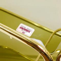 Morex Italian Golden Morex Italy Hollywood Regency Mirror Bar Cart Drinks Trolley 1970s - 4066511