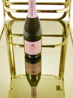  Morex Italian Golden Morex Italy Hollywood Regency Mirror Bar Cart Drinks Trolley 1970s - 4066530