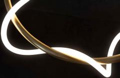  Morghen Studio Sculptural Brass Circular Light Pendant Shiva - 1297119