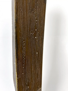  Morino Hiroaki Taimei Two handled Double lipped Flower Vase Aubergine with Gold and Green - 3016335