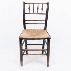  Morris Co Attributed to Philip Webb Aesthetic Movement original rush seat Sussex chair - 4192062