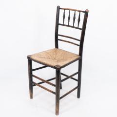  Morris Co Attributed to Philip Webb Aesthetic Movement original rush seat Sussex chair - 4192063