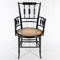  Morris Co Morris Co An Aesthetic Movement Cane Seated Armchair - 4185744