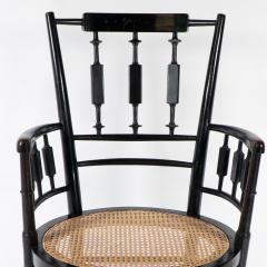  Morris Co Morris Co An Aesthetic Movement Cane Seated Armchair - 4185753